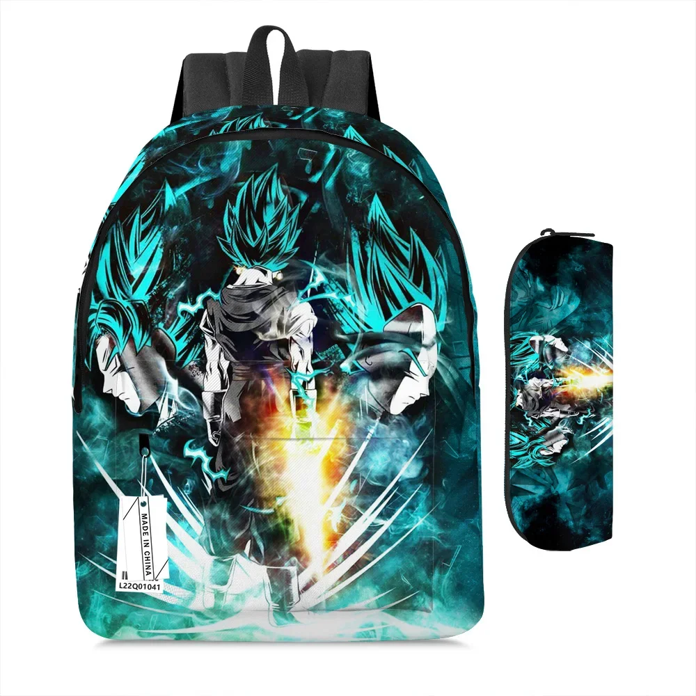 2Pcs/Set Kawaii Anime Dragon Ball Son Goku School Backpack