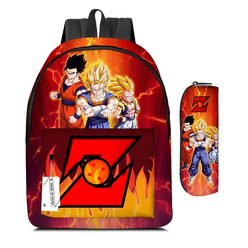 Kawaii Dragon Ball Son Goku Printed Backpack Set