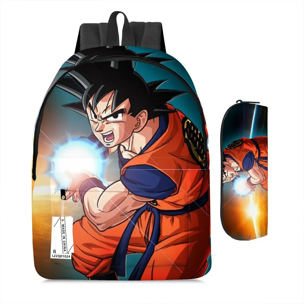 Kawaii Anime Dragon Ball Son Goku School Bag And Pencil Case
