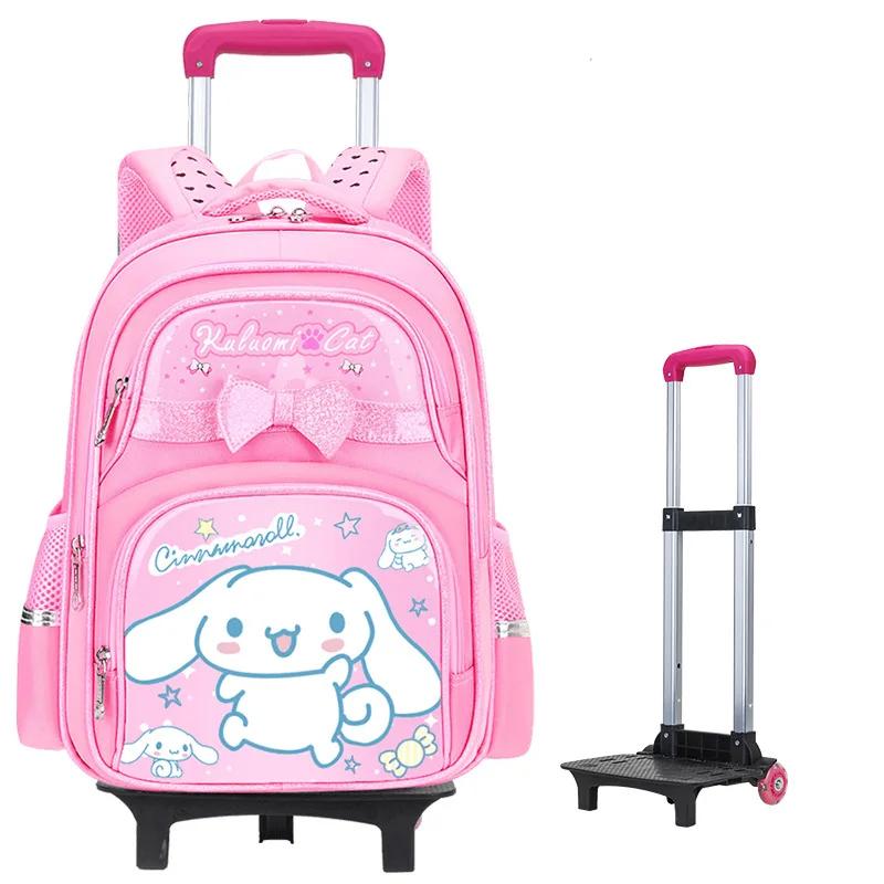 2 Wheels Sanrio Kawaii Cinnamoroll Trolley School Bag
