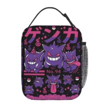 Cartoon Kawaii Pokemon Gengar Thermal Lunch Bag Cartoon Kawaii Pokemon Gengar Thermal Lunch Bag