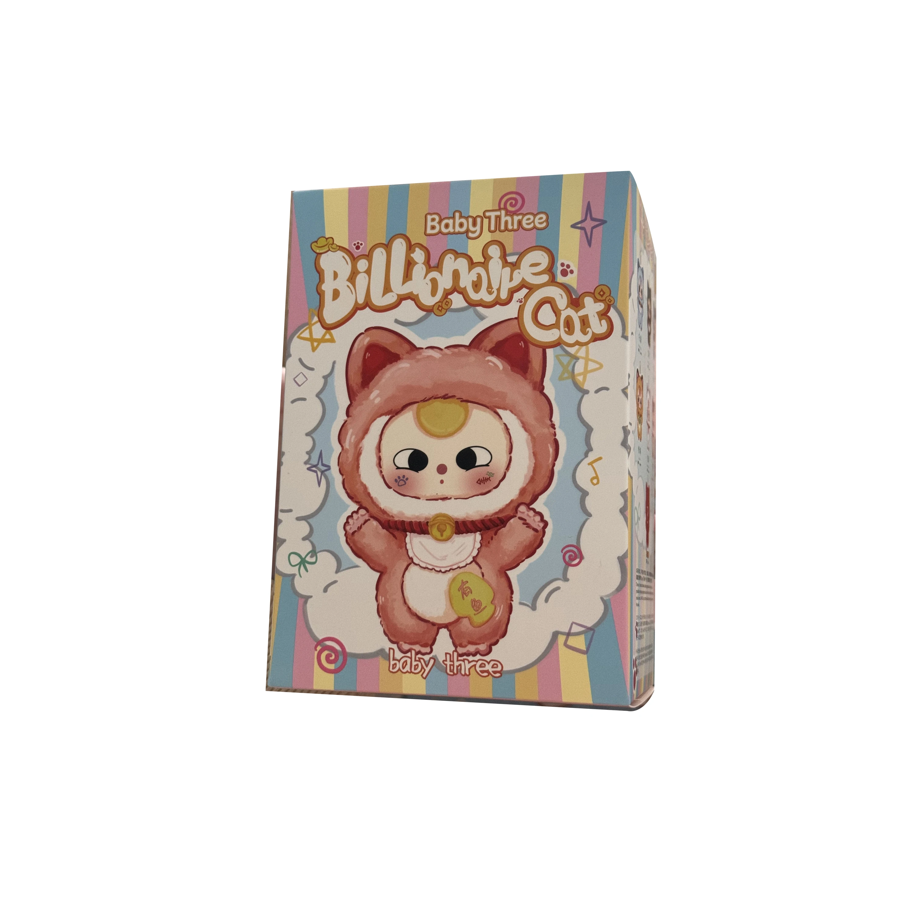 1Pcs/Set Kawaii Baby Three Billionaire Cat Blind Box With Plush Toy