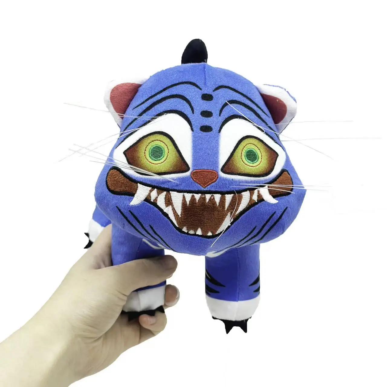 Kawaii KPop Demon Hunters Blue Tiger Stuffed Plush Toy