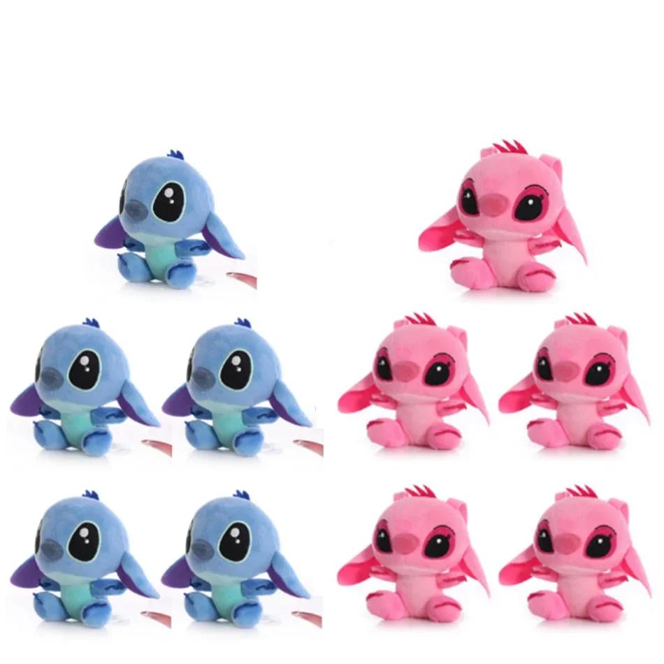 10Pcs Cartoon Kawaii Stitch And Angel Plush Toy
