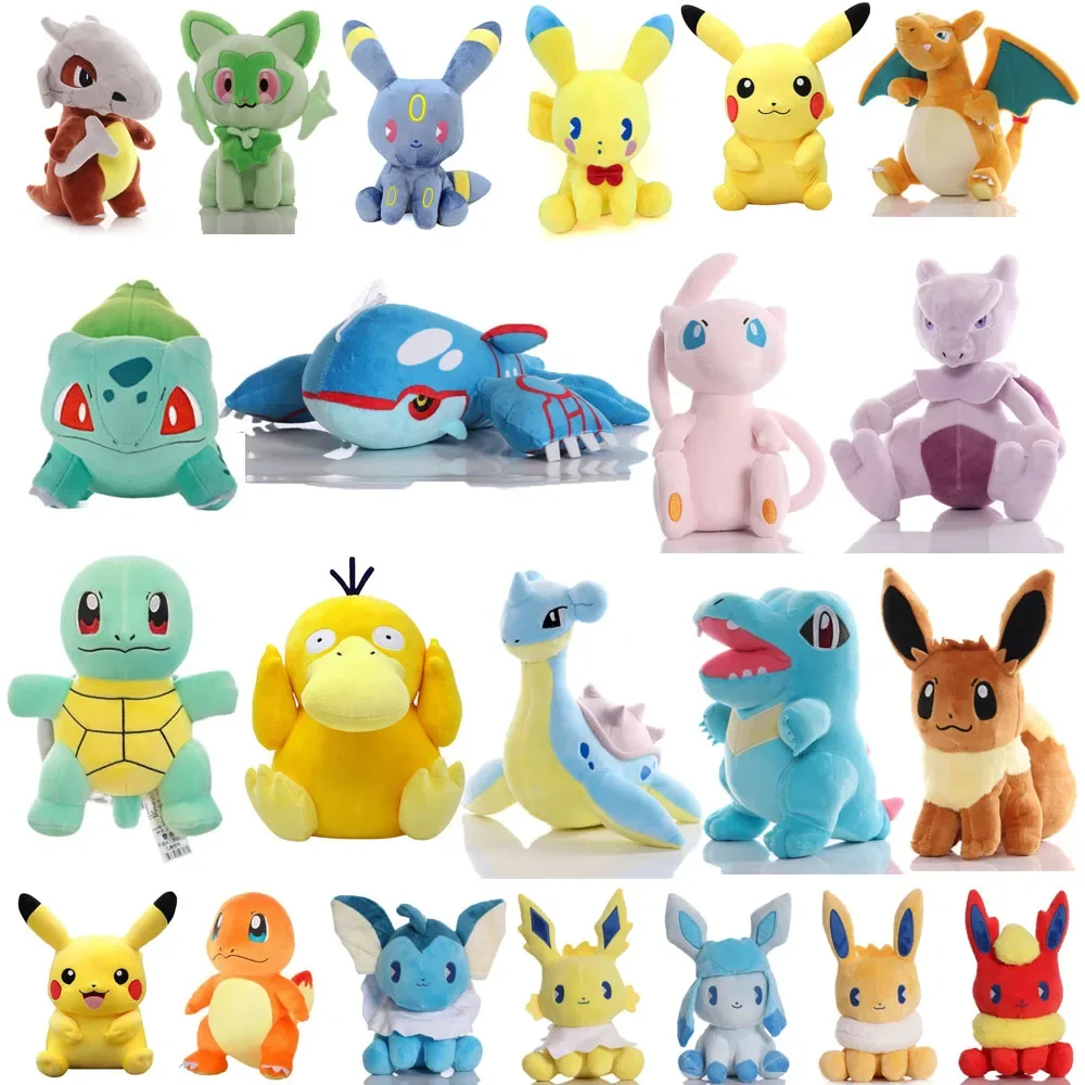 2025 Charmander Squirtle Bulbasaur Plush Toy Anime Figure Model Kids Birthday Gift Anime Stuffed Gift for Kids Children