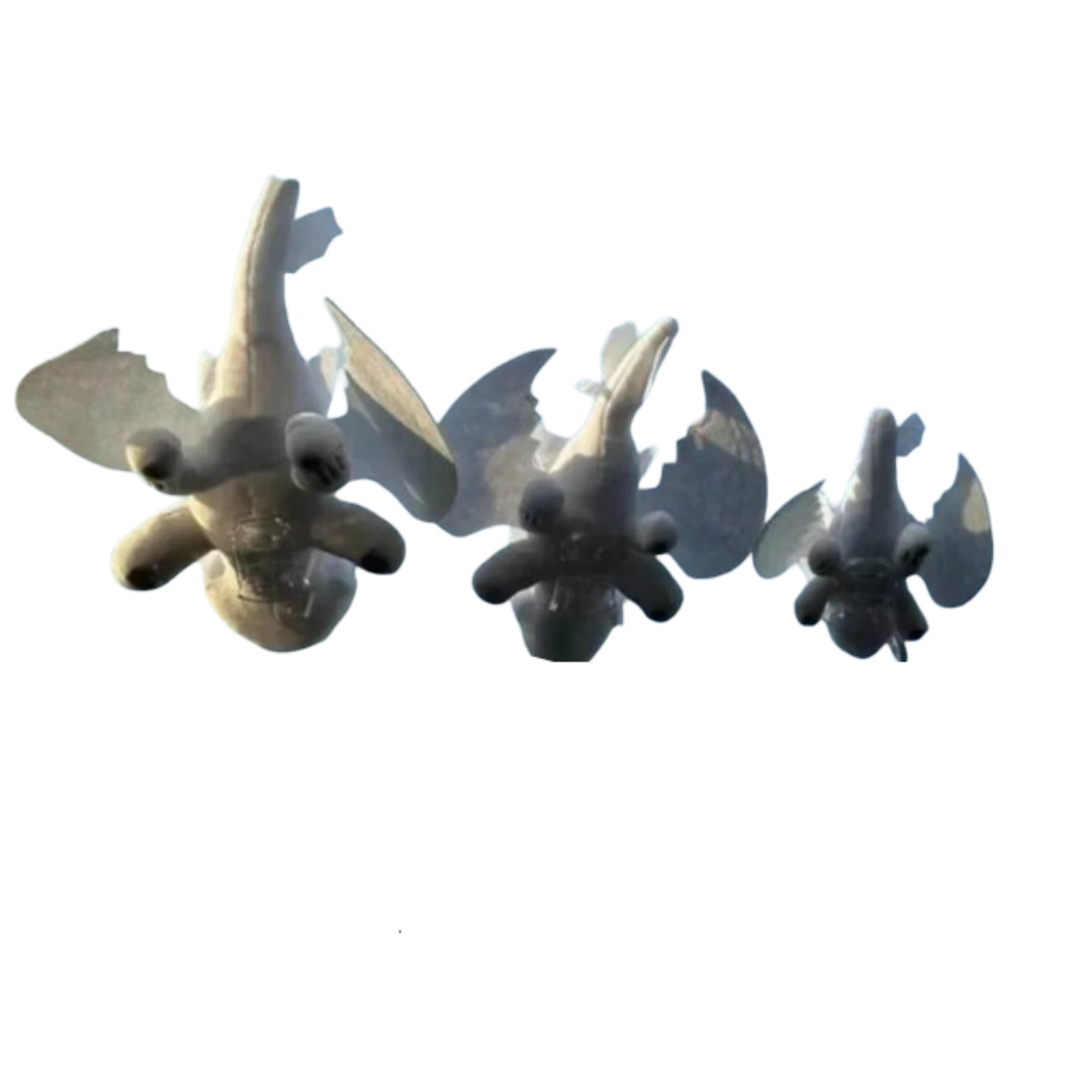 3Pcs Kawaii Toothless White Dragon Car Accessory 3Pcs Kawaii Toothless White Dragon Car Accessory