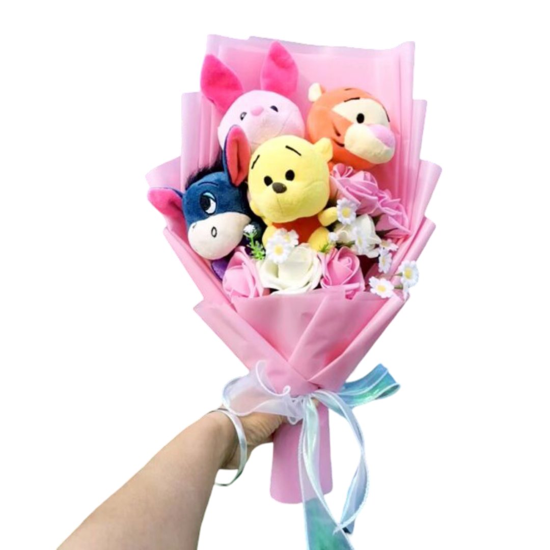 45cm Kawaii Cartoon Character Plush Bouquet