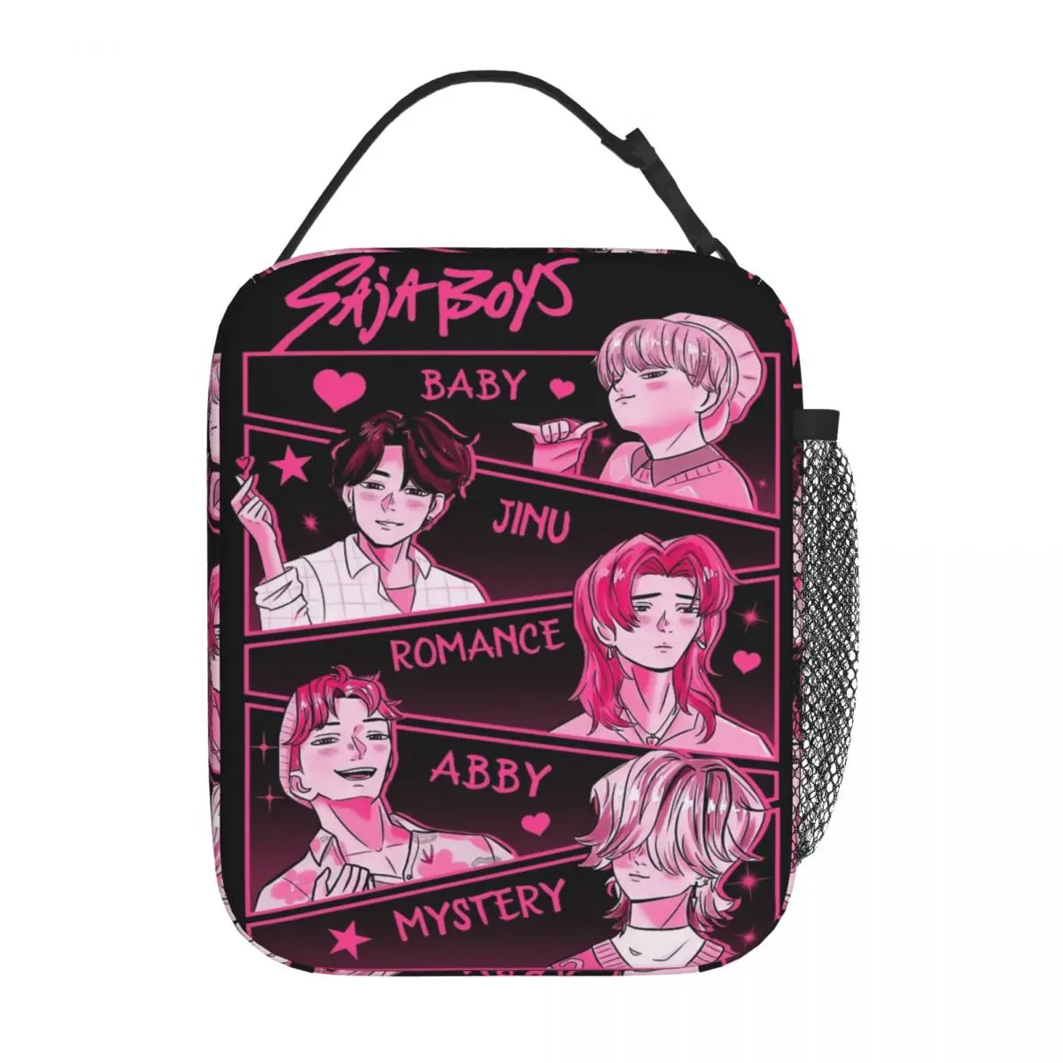 Kawaii KPop Demon Hunters Character Zipper Lunch Bag