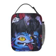 Kawaii KPop Demon Hunters Jinu And Derpy Insulated Lunch Bag Kawaii KPop Demon Hunters Jinu And Derpy Insulated Lunch Bag