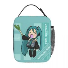Vocaloid Hatsune Miku Reusable Kawaii Insulated Lunch Bag For Student Vocaloid Hatsune Miku Reusable Kawaii Insulated Lunch Bag For Student
