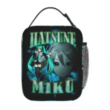 Kawaii Hatsune Miku Print Insulated Lunch Bag Kawaii Hatsune Miku Print Insulated Lunch Bag