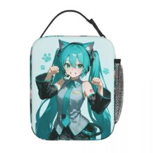 Kawaii Anime Hatsune Miku Printed Insulated Lunch Bag Kawaii Anime Hatsune Miku Printed Insulated Lunch Bag