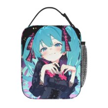 Anime Kawaii Hatsune Miku Insulated Thermal Lunch Bag For Student Anime Kawaii Hatsune Miku Insulated Thermal Lunch Bag For Student