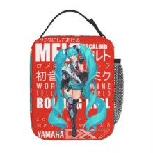 Kawaii Hatsune Miku Insulated Thermal Lunch Bag For Student Kawaii Hatsune Miku Insulated Thermal Lunch Bag For Student