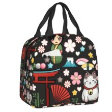 Custom Kawaii Maneki Neko Lucky Cat Lunch Bag Women Cooler Thermal Insulated Lunch Boxes for Kids School Custom Kawaii Maneki Neko Lucky Cat Lunch Bag Women Cooler Thermal Insulated Lunch Boxes for Kids School