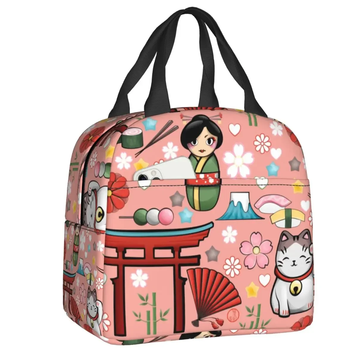 Kokeshi And Sew Pattern Kawaii Lunch Bag