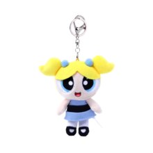 12cm Kawaii Anime The Powerpuff Girls Bubbles Plush Keychain 12cm Kawaii Anime The Powerpuff Girls Bubbles Plush Keychain