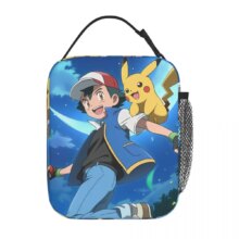 Pokemon Ash Ketchum And Pikachu Kawaii Insulated Lunch Bag Pokemon Ash Ketchum And Pikachu Kawaii Insulated Lunch Bag