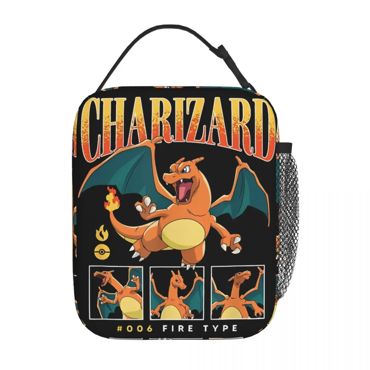 Pokemon Charizard Kawaii Insulated Polyester Lunch Bag