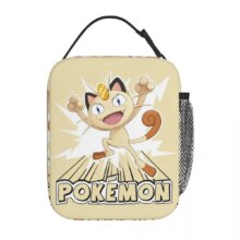 Kawaii Pokemon Meowth Insulated Polyester Lunch Bag Kawaii Pokemon Meowth Insulated Polyester Lunch Bag