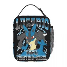 Kawaii Pokemon Lucario Insulated Polyester Lunch Bag Kawaii Pokemon Lucario Insulated Polyester Lunch Bag