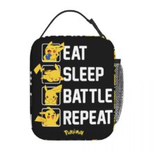 Kawaii Pokemon Pikachu Insulated Polyester Lunch Bag Kawaii Pokemon Pikachu Insulated Polyester Lunch Bag