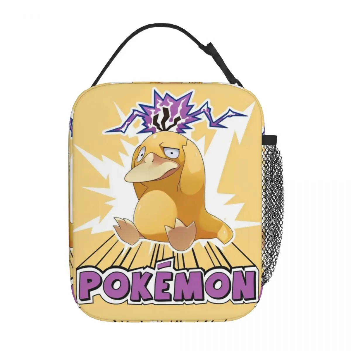 Kawaii Pokemon Psyduck Insulated Polyester Lunch Bag