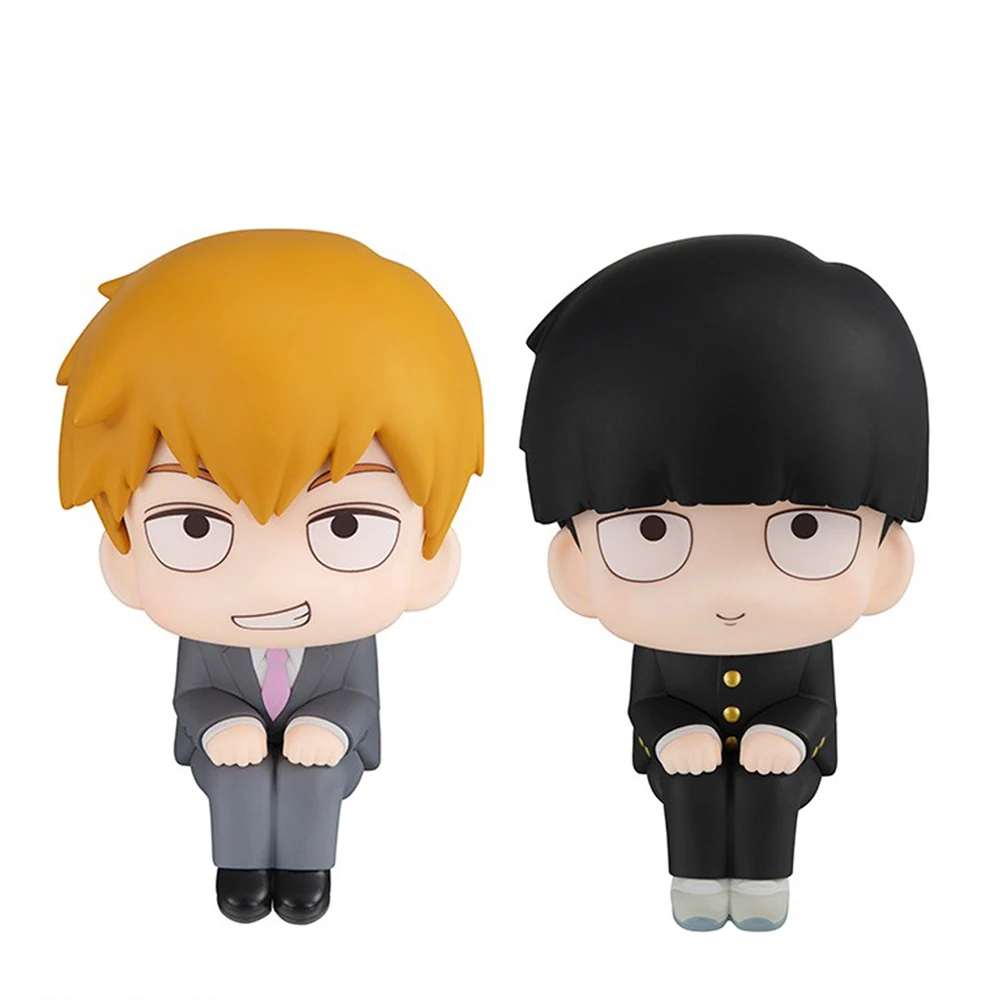 2Pcs Anime Kageyama Shigeo Reigen Arataka Kawaii Action Figure Toy