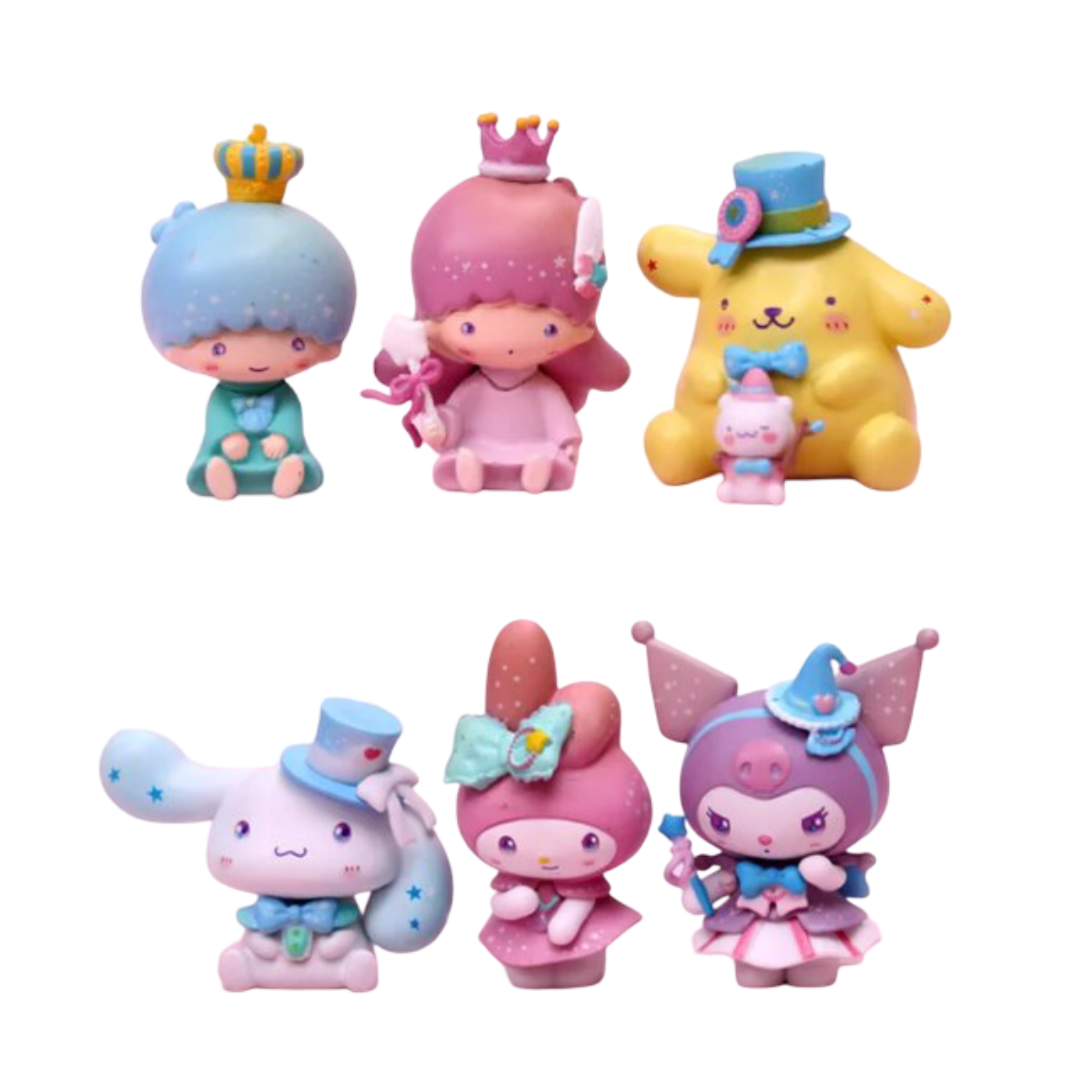 6Pcs/Set Sanrio Character Kawaii Action Figure Toy
