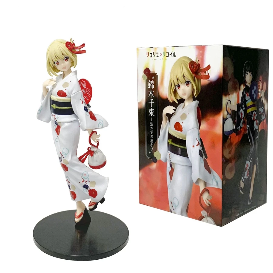 20cm Kawaii Lycoris Recoil Chisato Nishikigi Action Figure Toy With Box