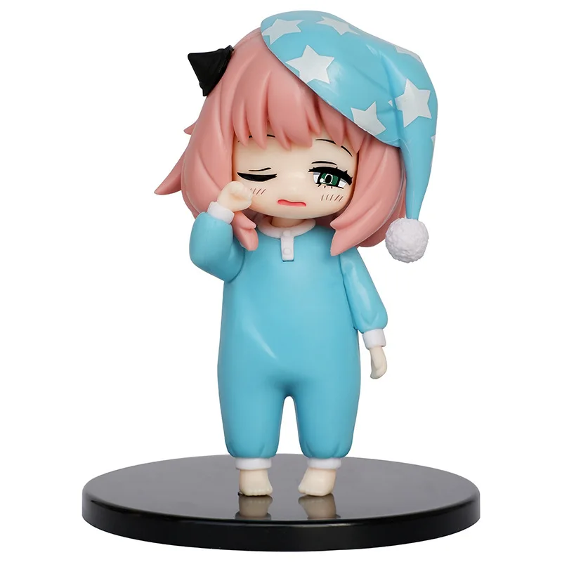 Kawaii Anime Anya Forger With Sleepcoat Action Figure Toy