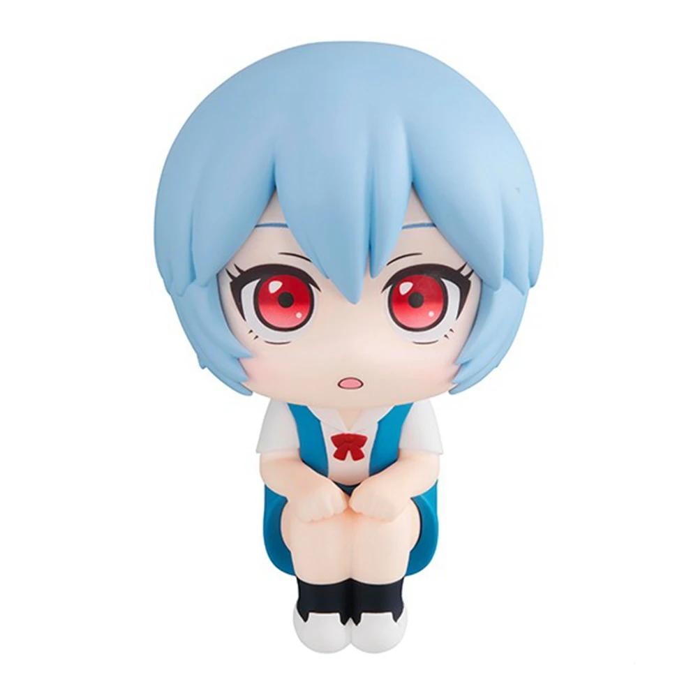11cm Anime Kawaii Neon Genesis Evangelion Ayanami Rei Action Figure Sitting Toy