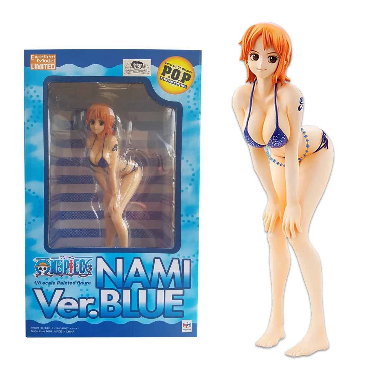 17cm Kawaii Anime One Piece Nami Swimsuit Toy 