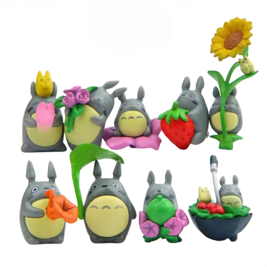 9Pcs Cartoon Kawaii Mini Figure My Neighbor Totoro Toy