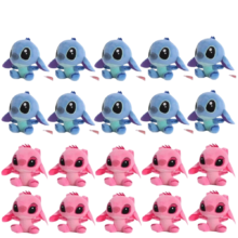20Pcs Cartoon Kawaii Stitch And Angel Plush Toy 20Pcs Cartoon Kawaii Stitch And Angel Plush Toy