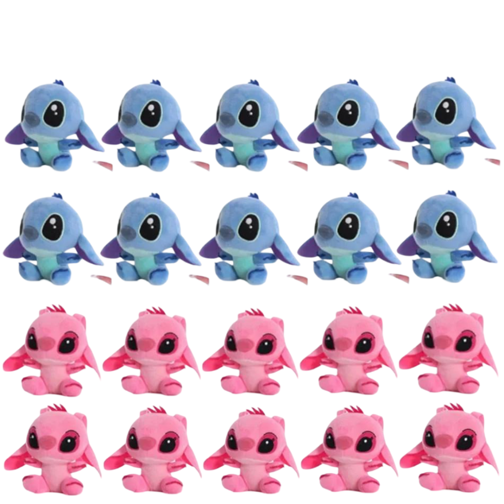 20Pcs Cartoon Kawaii Stitch And Angel Plush Toy