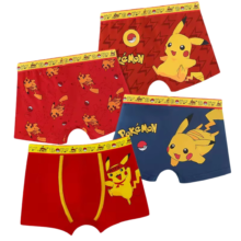 4Pcs/Set Kawaii Cartoon Pokémon Pikachu Underwear 4Pcs/Set Kawaii Cartoon Pokémon Pikachu Underwear