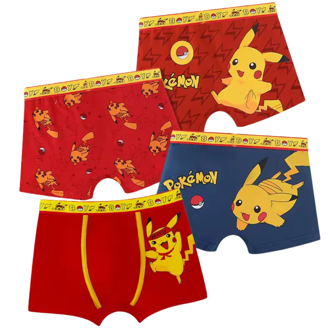 4Pcs/Set Kawaii Cartoon Pokémon Pikachu Underwear