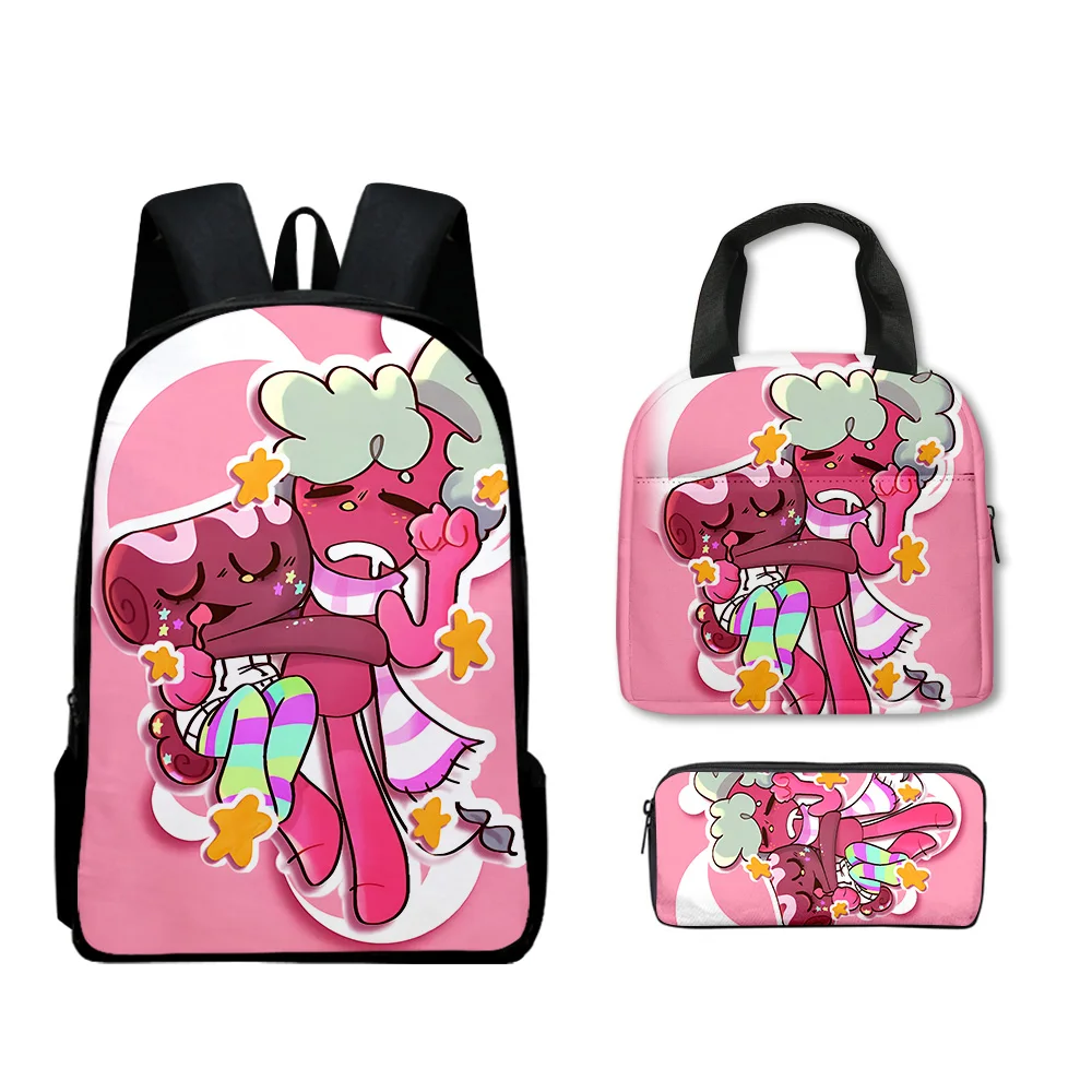 3pcs/Set Kawaii Cartoon Dandy's World Cosmo And Sprout School Bag