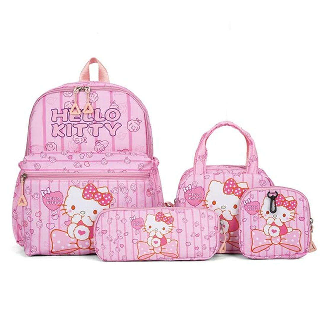 4 Pcs/Set Cartoon Kawaii Hello Kitty Backpack