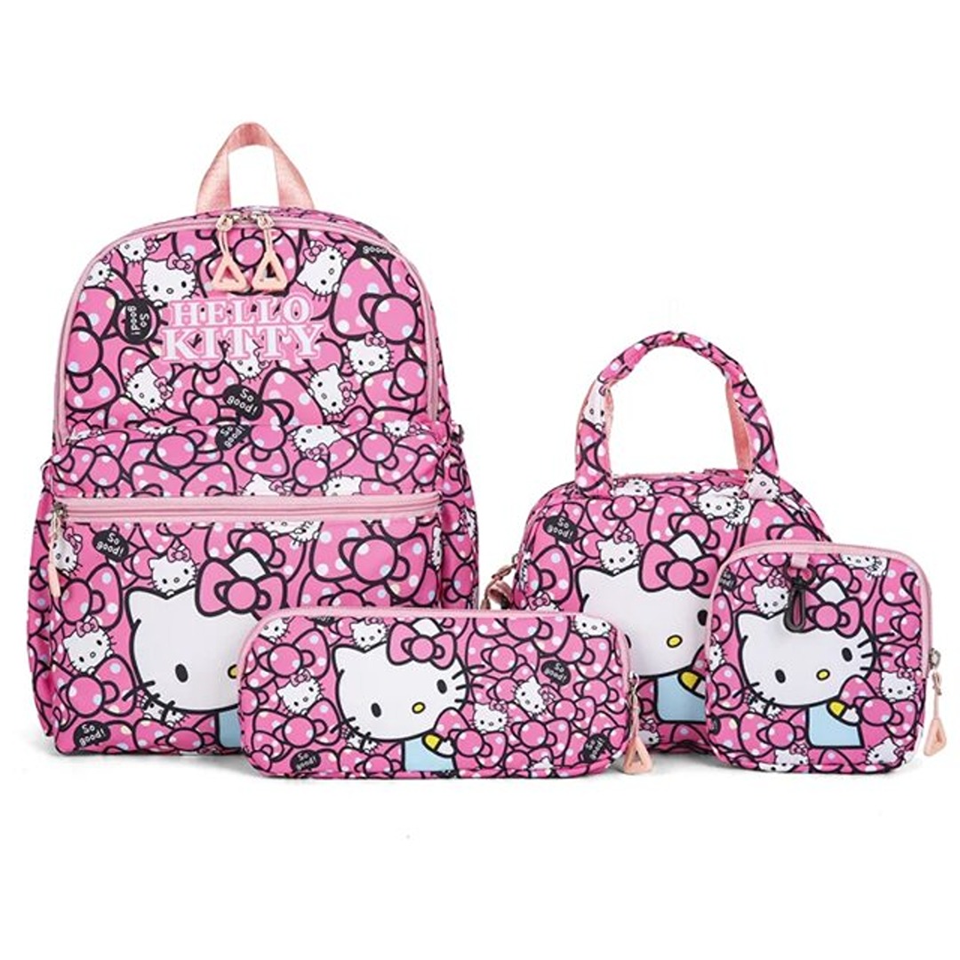 4 Pcs/Set Kawaii Hello Kitty Backpack