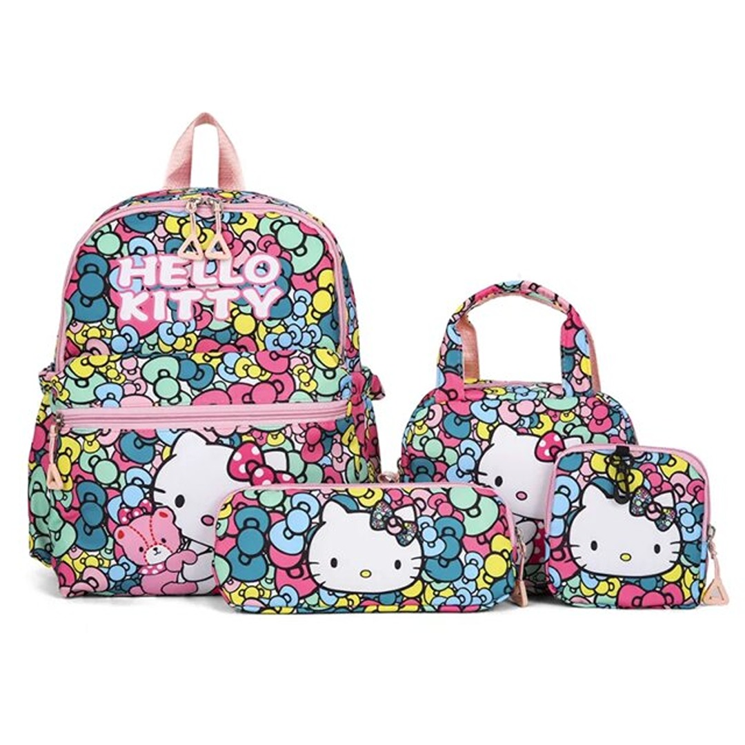 4 Pcs/Set Kawaii Cartoon Hello Kitty Backpack