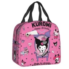 Kawaii Cartoon Kuromi Printed Lunch Bag Kawaii Cartoon Kuromi Printed Lunch Bag