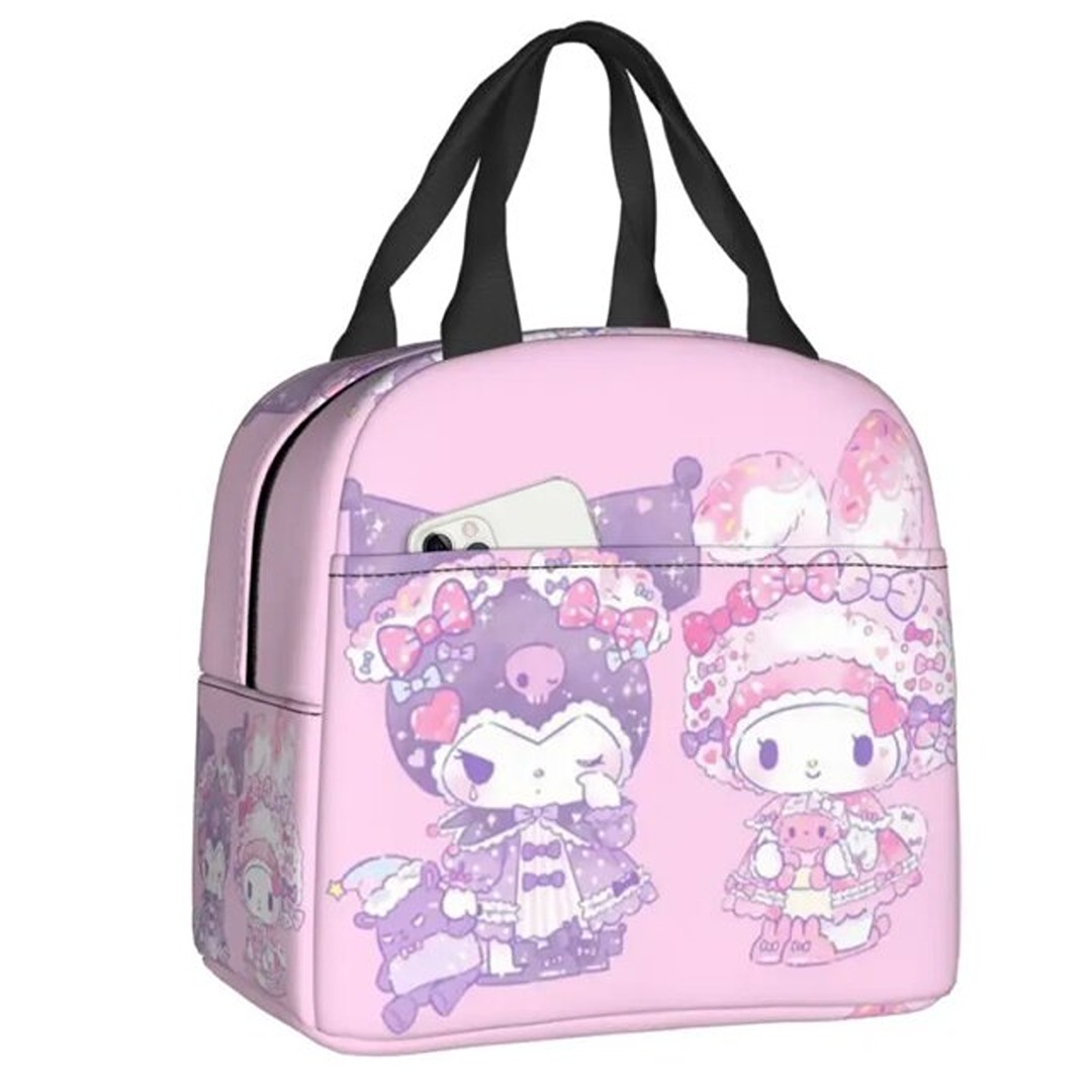 Kawaii Kuromi And My Melody Insulated Lunch Bag