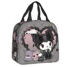 Kawaii Cartoon Kuromi Insulated Lunch Bag For Student Kawaii Cartoon Kuromi Insulated Lunch Bag For Student