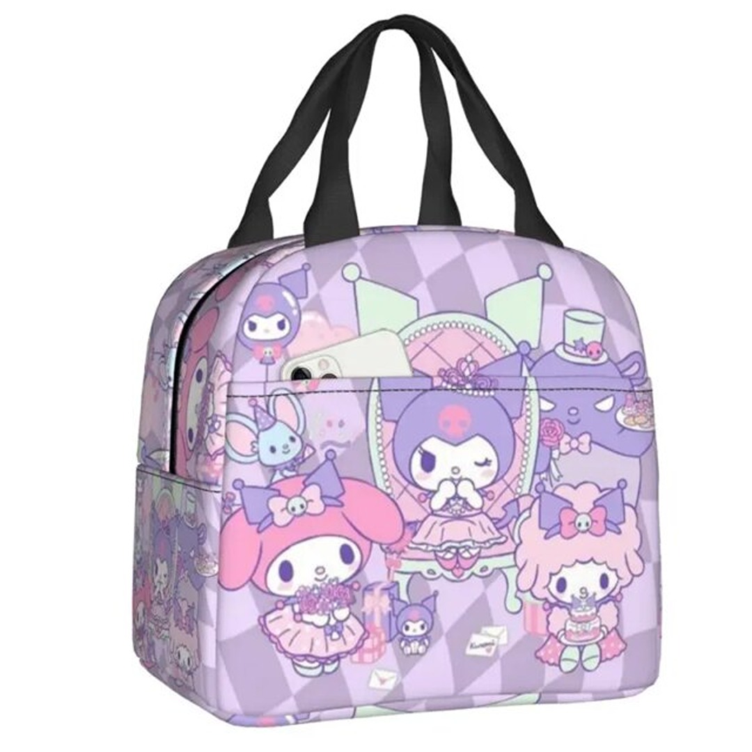 Kawaii Kuromi Cartoon Insulated Lunch Bag
