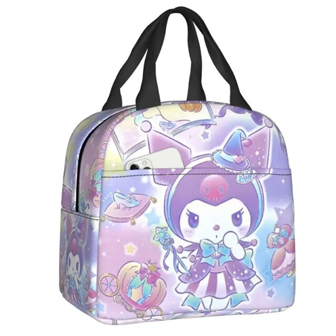 Cartoon Kawaii Kuromi Insulated Lunch Bag For Student