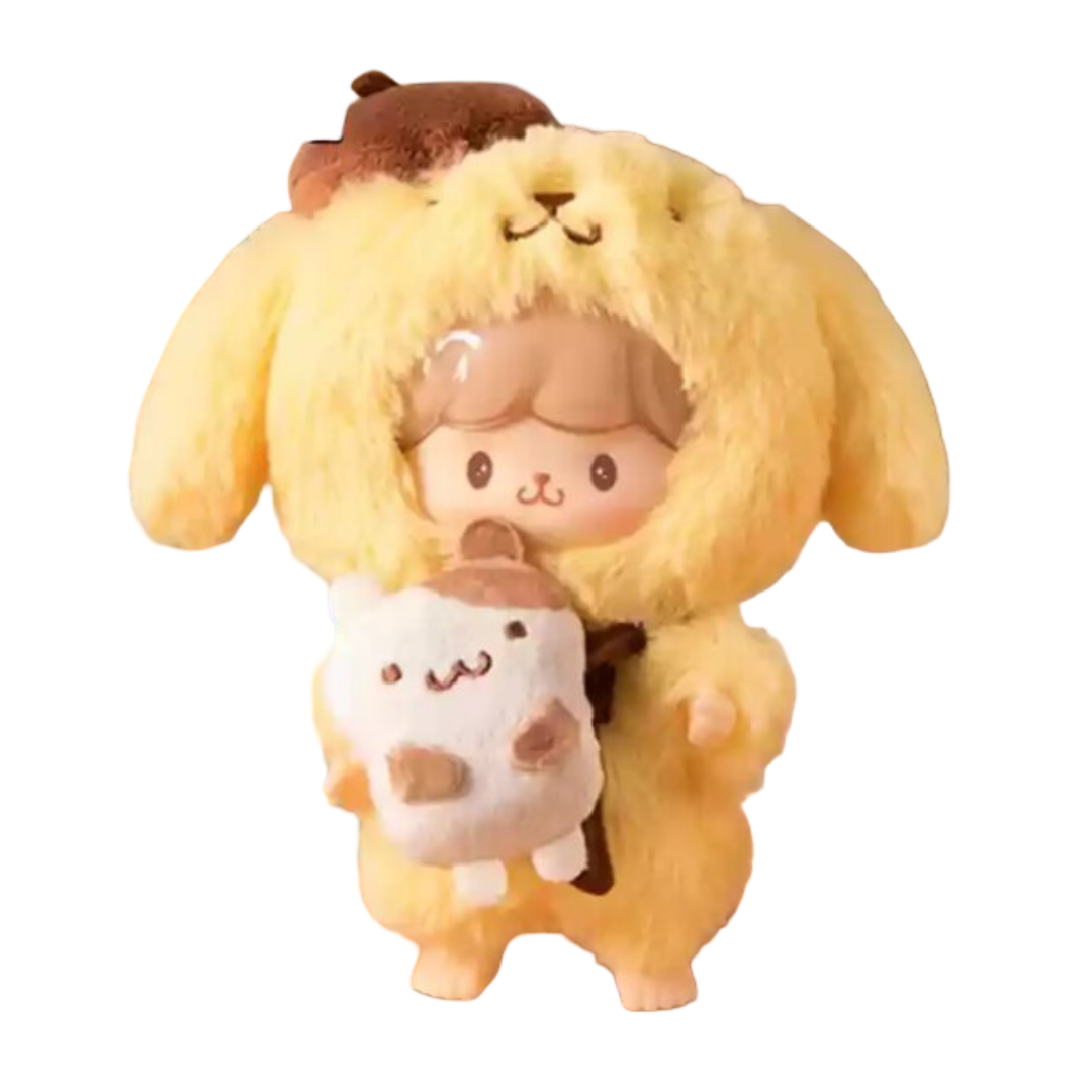 Kawaii Sanrio Pompompurin X Zzoton Love-League Buddies Series Plush Toy