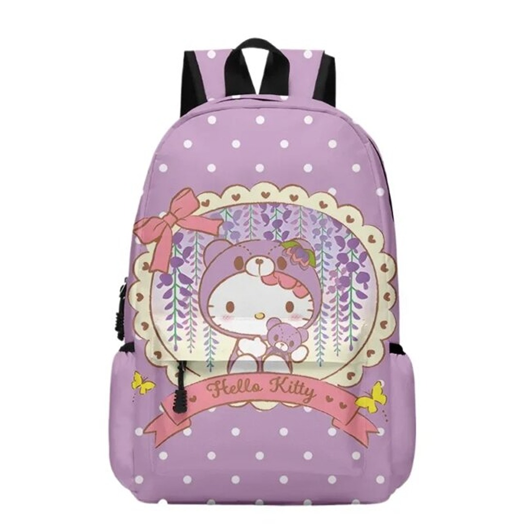 Hello Kitty Kawaii Nylon Backpack For Student
