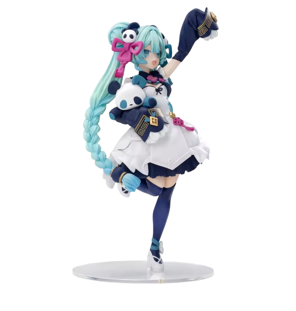 Anime Kawaii Hatsune Miku And Panda PVC Toy